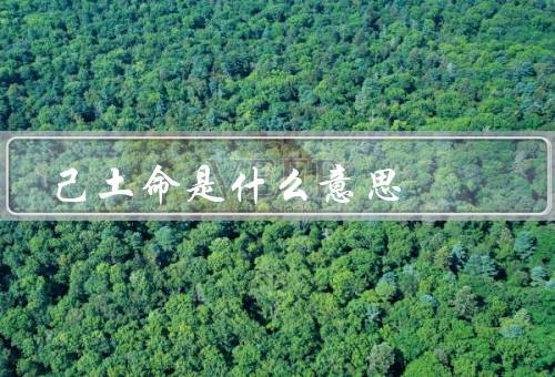 己土命是什么意思（特征／事业发展／婚姻和家庭）