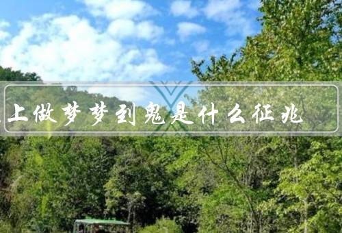 晚上做梦梦到鬼是什么征兆，心理压力的体现／未来的不安