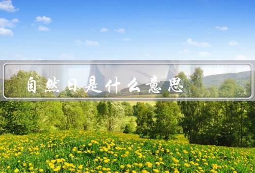 自然日是什么意思，定义、起源、应用