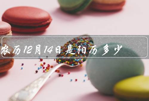 农历12月14日是阳历多少（和阳历的基本概念）