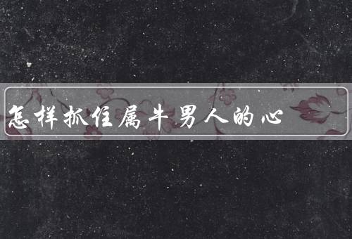 怎样抓住属牛男人的心，吸引他的注意／与他建立深厚的情感连接