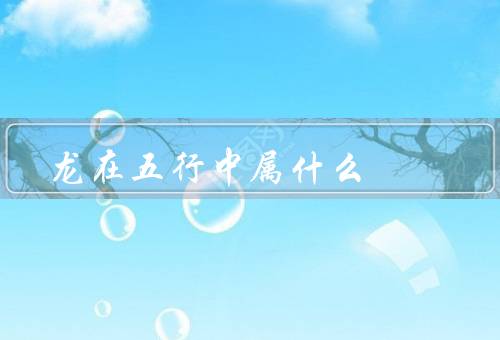 龙在五行中属什么，传说、在五行中地位、象征意义