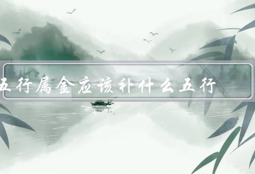 五行属金应该补什么五行（水、土、木）
