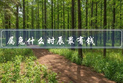 属兔什么时辰最有钱，早上五点至七点／晚上七点至九点