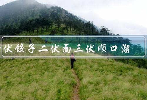 一伏饺子二伏面三伏顺口溜（一伏饺子、二伏面、三伏）