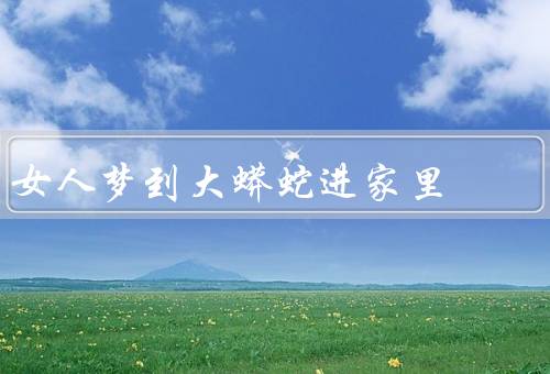 女人梦到大蟒蛇进家里，恐惧／启示／积极意义