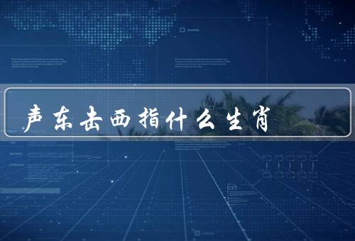 声东击西指什么生肖，鼠、猴、蛇