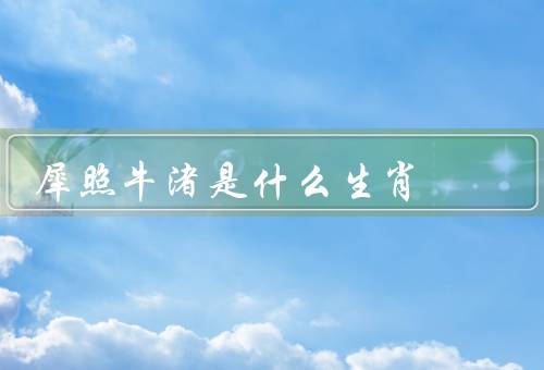 犀照牛渚是什么生肖，生肖／狗年特点／性格特点