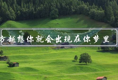 对方越想你就会出现在你梦里，情感的投射／潜意识的作用