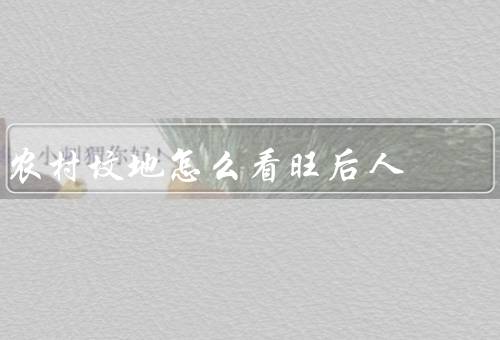 农村坟地风水怎么看旺后人，选址、墓穴布置、祭祀方式
