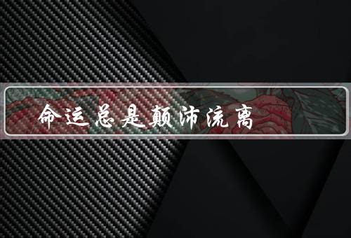 命运总是颠沛流离，起伏／转折／掌握