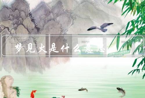 梦见火是什么意思，火焰燃烧／火灾／火烧物体