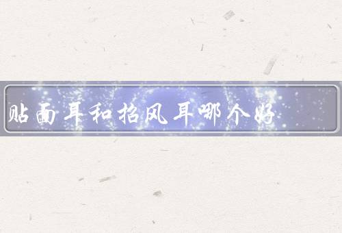 贴面耳和招风耳哪个好（贴面耳、招风耳、结论）