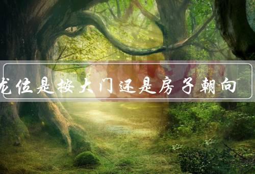 青龙位是按大门还是房子朝向，起源、位置、意义