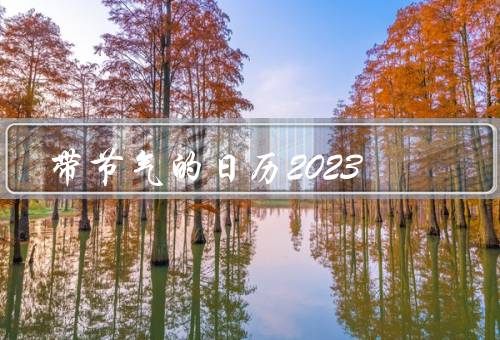 带节气的日历2023，春节、清明节、中秋节