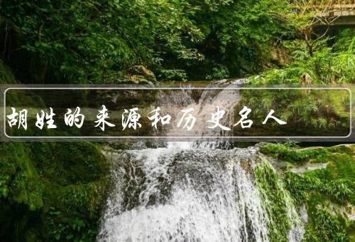 胡姓的来源和历史名人，胡姓的起源／历史名人／总结