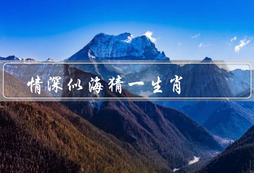 情深似海猜一生肖，情深似海生肖／情感表达／感情坚定度