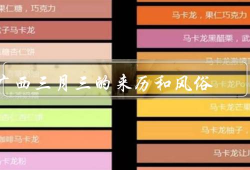 广西三月三的来历和风俗，来历／婚礼／祭祖与游玩