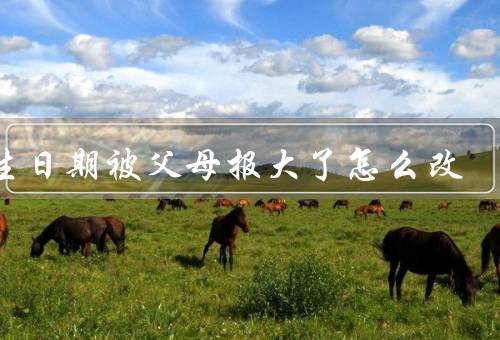 出生日期被父母报大了怎么改（申请更正／办理手续／更新相关）