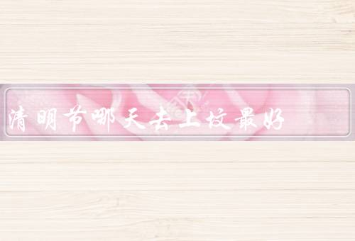 清明节哪天去上坟最好（前一天／当天／根据自己的时间安排）