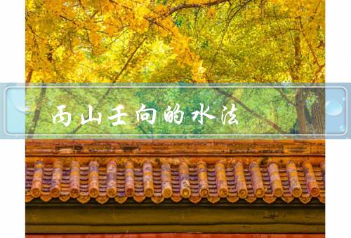 丙山壬向的最佳水法（特点／作步骤／效果评估）