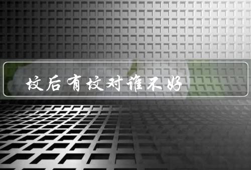 坟后有坟对谁不好，逝者家人／社会和环境／结论