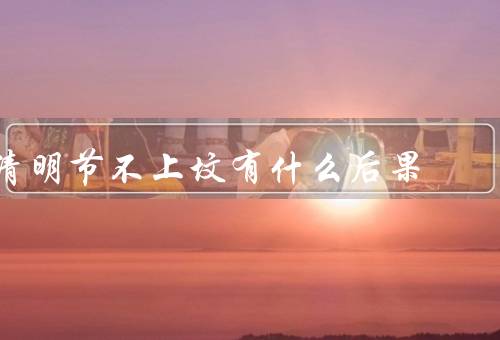 清明节不上坟有什么后果，对祖先的不尊重／缺少心灵的慰藉