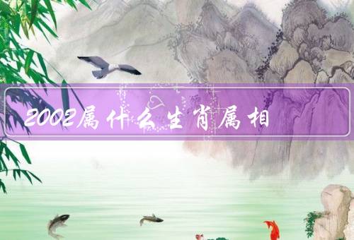 2002属什么生肖属相（特点、幸运数字和颜色、运势）
