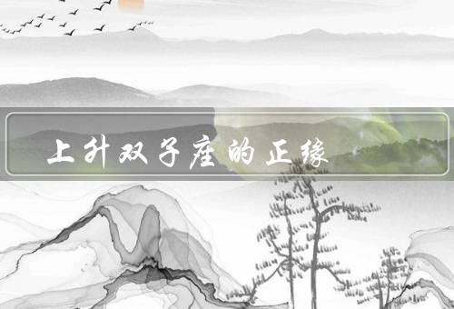 上升双子座的正缘（善于交流／机智幽默／多才多艺）