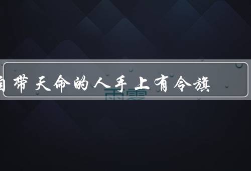 自带天命的人手上有令旗，手上有令旗、人的影响力