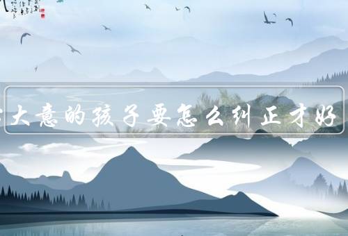 粗心大意的孩子要怎么纠正才好，认识问题／培养注意力／制定计划