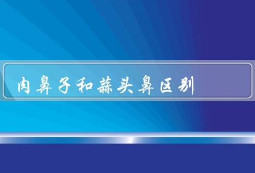 肉鼻子和蒜头鼻区别，肉鼻子／蒜头鼻／结语