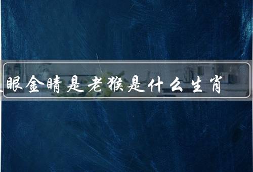 火眼金睛是老猴是什么生肖，火眼金睛／老猴／猴子生肖