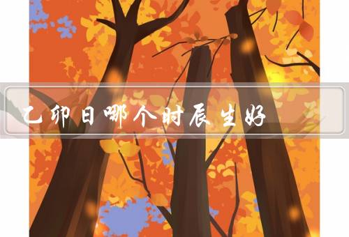 乙卯日哪个时辰生好，人生早晨／午时阳光／傍晚黄昏
