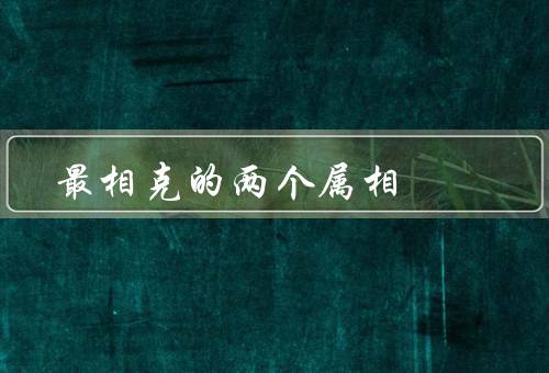 最相克的两个属相（性格差异、相处之道、相互影响）