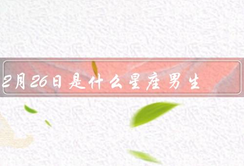 2月26日是什么星座男生（性格特点／爱情观／事业发展）