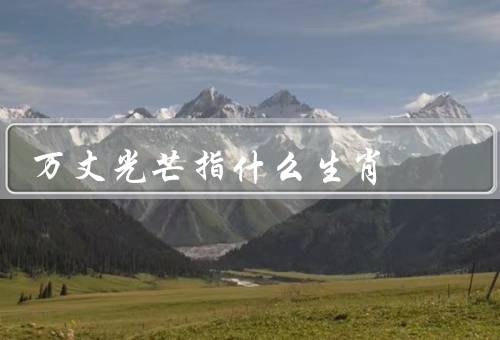 万丈光芒指什么生肖（生肖、万丈光芒的意义、人的发展建议）