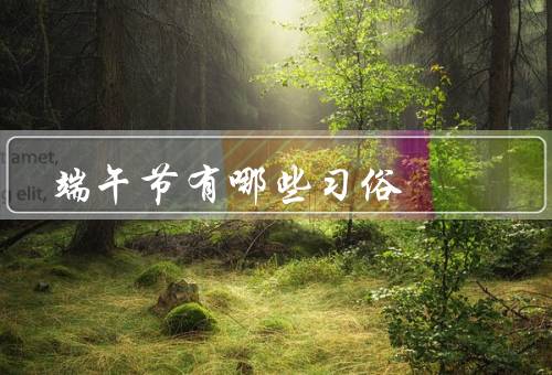 端午节有哪些习俗，龙舟竞赛／吃粽子／挂艾草、戴香囊