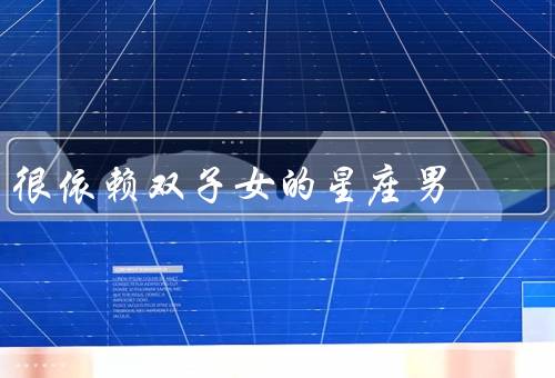 很依赖双子女的星座男，机智与聪明／变化与刺激／沟通和理解