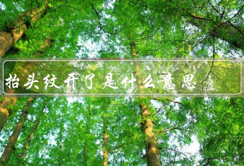 抬头纹开了是什么意思，原因／意义／护理和预防