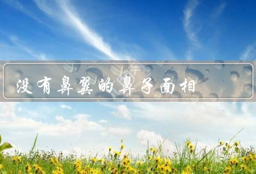没有鼻翼的鼻子面相（特征／性格解读／调理）