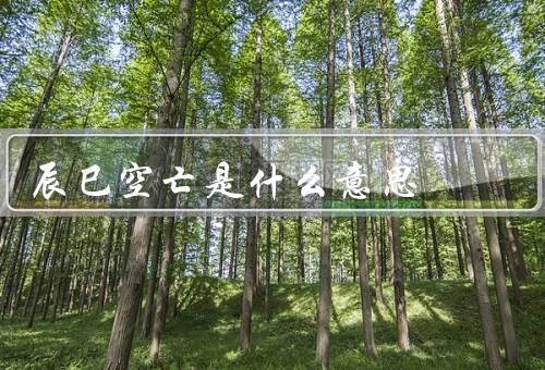 辰巳空亡是什么意思（意义／影响／应对）