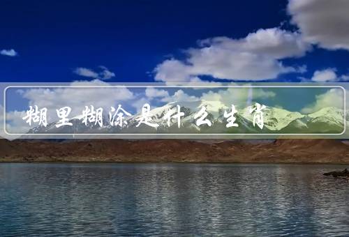 糊里糊涂是什么生肖，特征、生肖、如何应对问题