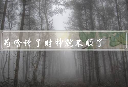 为啥请了财神就不顺了，请了财神就不顺／追求财富的偏执