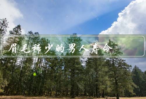 眉毛稀少的男人寿命，健康／原因／寿命