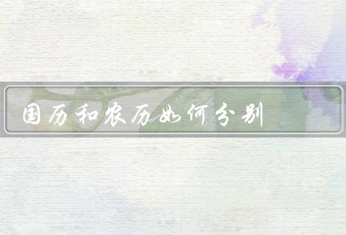 国历和农历如何分别（国历的特点／农历的特点／两种历法的差异）
