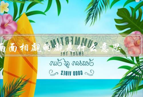 面面相觑的觑是什么意思，来源／意义／应用