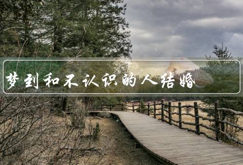 梦到和不认识的人结婚，象征意义／梦中情感体验／解读和启示