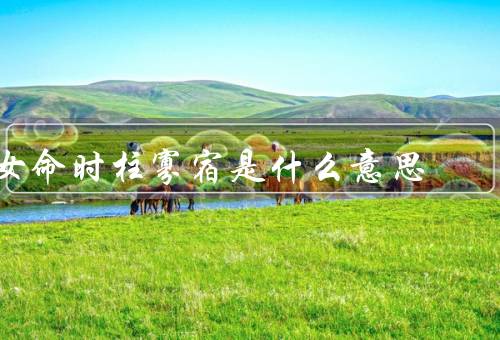 女命时柱寡宿是什么意思，意义／影响／化解