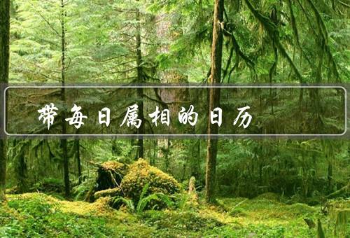 带每日属相的日历（个性／运势／亲子关系）